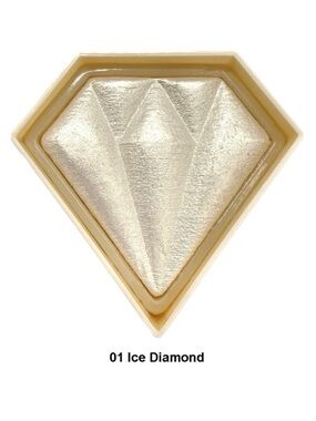 Italia Deluxe #1 Ice Diamond Golden Glow Highlighter Illuminator Shimmer Powder